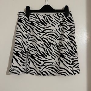 Zebra print skirt